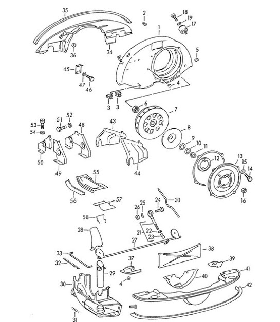 Diagram 105-000 Porsche 911 1987-1989 3.2L G50 Motor