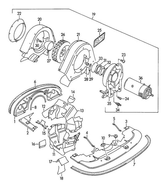 Diagram 105-005 Porsche 356 (1950-1965) Motor