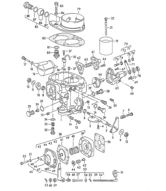 Diagram 107-030 Porsche 997 MK1 TURBO 2007-09 Engine