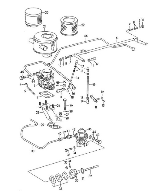 Diagram 107-010 Porsche 911 & 912 (1965-1989) Motor