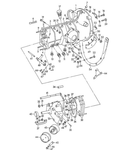Diagram 302-05 Porsche 356 (1950-1965) Transmission