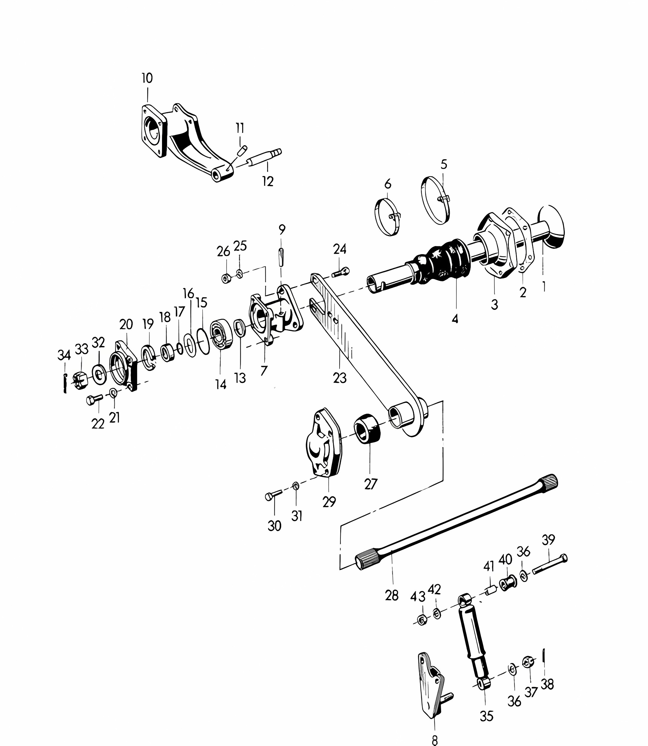 Rear axle 356 1950-1955