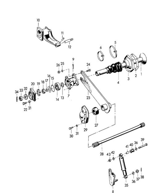 Diagram 501-000 Porsche 991 (911) MK2 2016-2019 Achteras