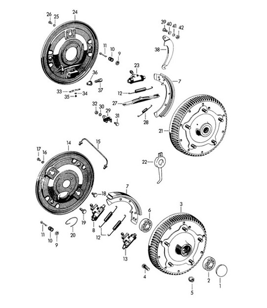 Diagram 602-000 Porsche 911 & 912 (1965-1989) Wheels, Brakes