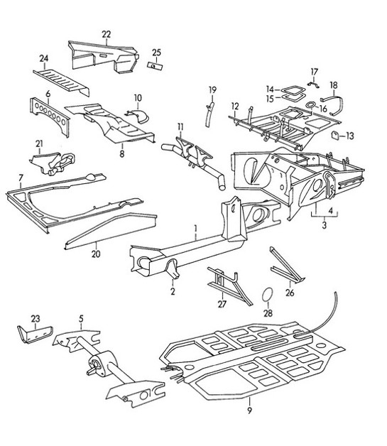 Diagram 801-005 Porsche 991.1 Turbo 3.8L (520 Bhp) 2014-16 Body