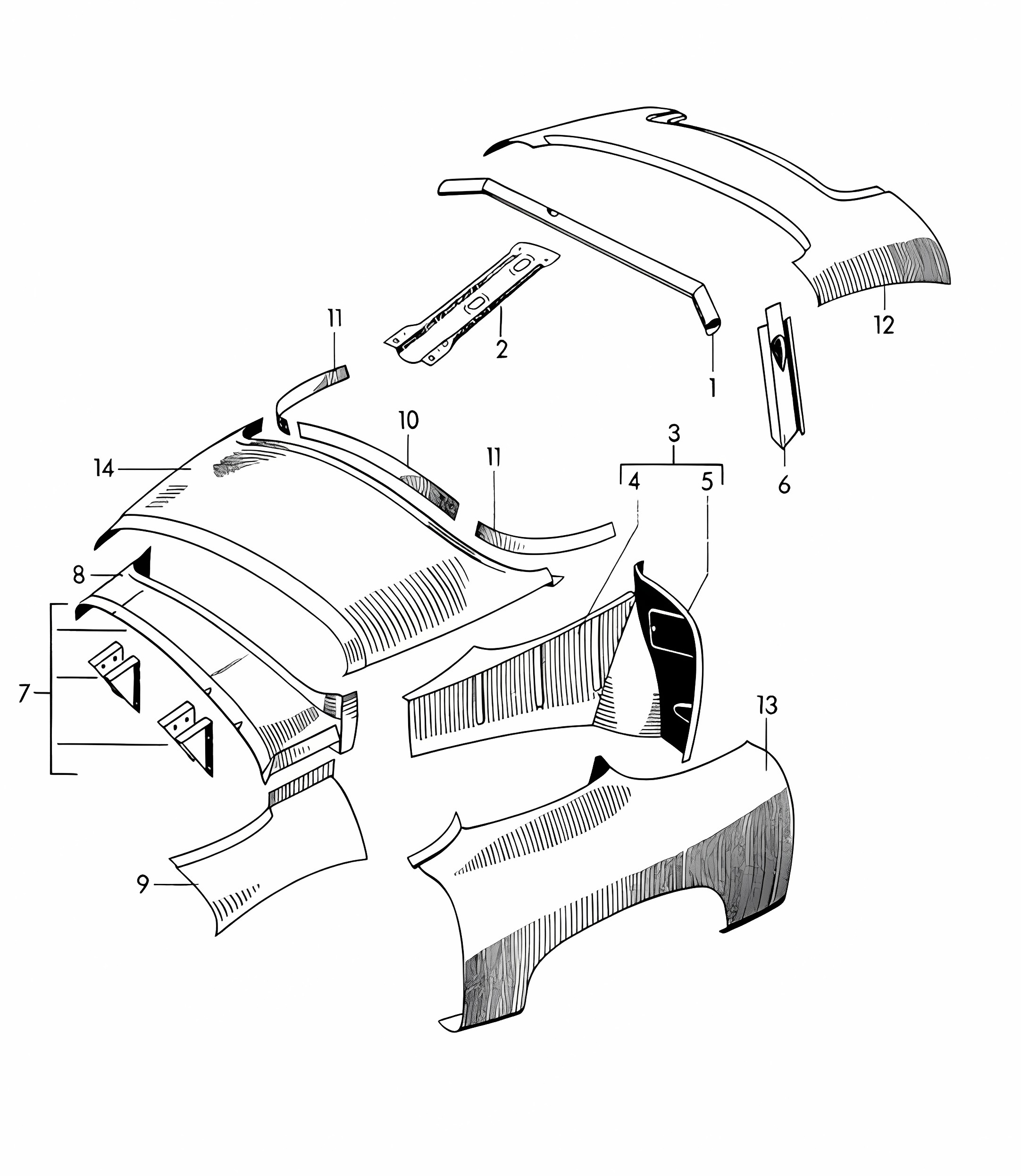 Exterior panelling / Wing - REAR - (Model: SPEEDSTER) 356 / 356A 1950-1959