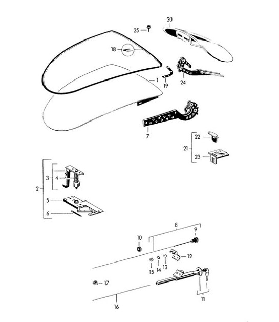 Diagram 803-000 Porsche 911 1978-1983 3.0L / SC Body