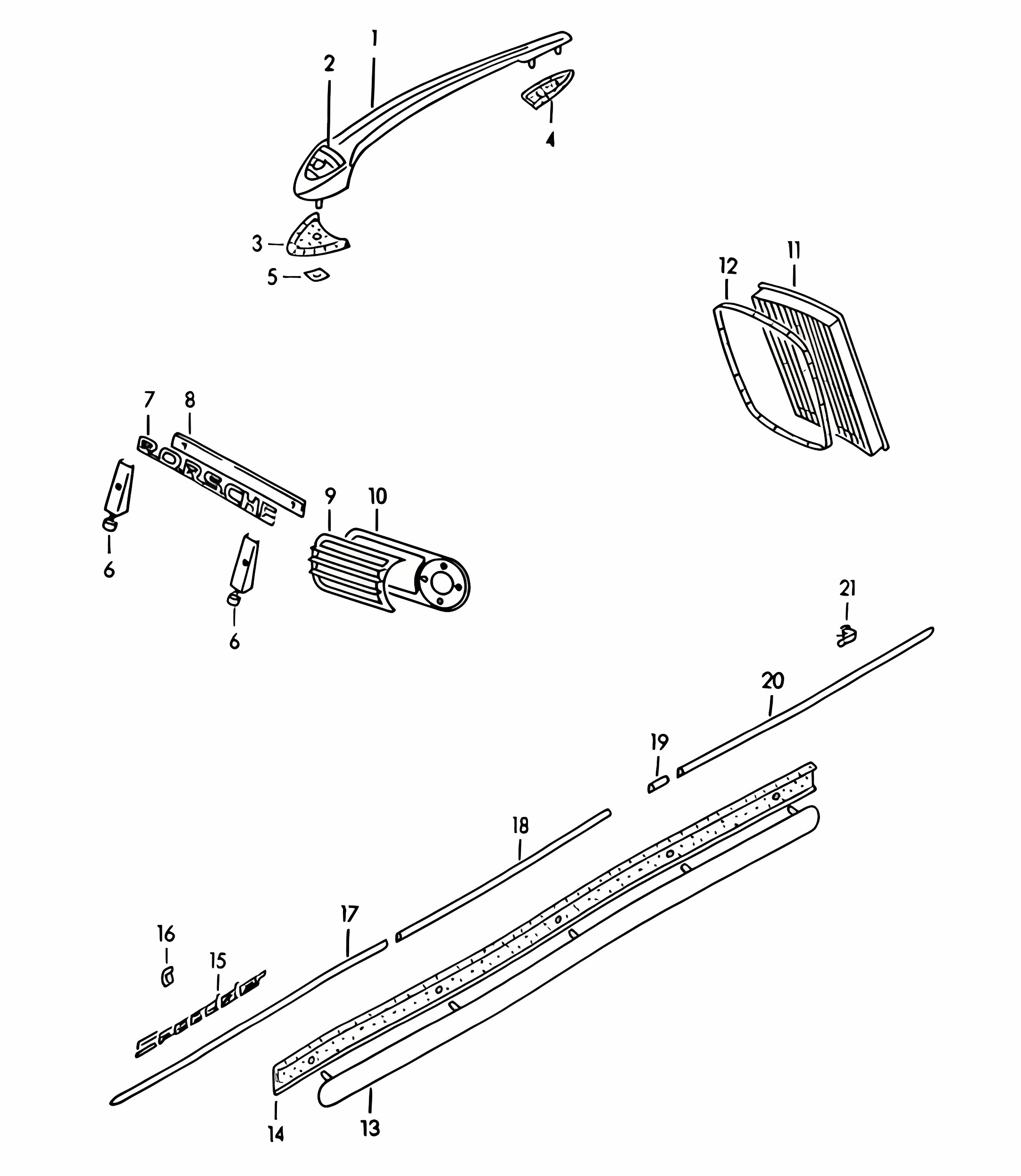 Decorative fittings 356 / 356A 1950-1959