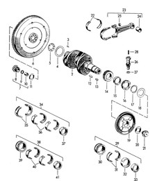 Kurbelwelle (Modell: 1600-SC) 356B / 356C 1960-1965