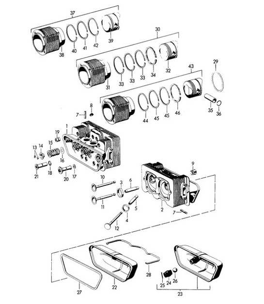 Diagram 103-000 Porsche 911 & 912 (1965-1989) Engine