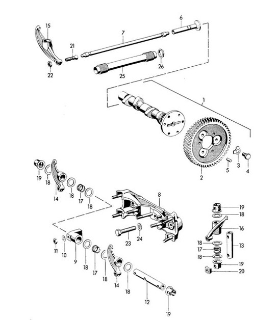 Diagram 103-010 Porsche 911 & 912 (1965-1989) Engine