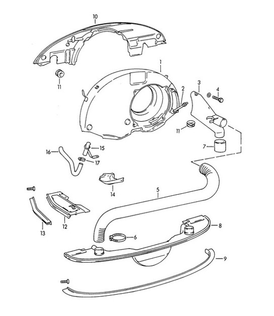 Diagram 105-005 Porsche 964 (911) C4 1989-93 Moteur