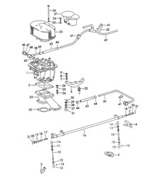 Carburateur et conduite d'alimentation en carburant (Modèle : CARRERA, 692/3/3A) 356B / 356C 1960-1965
