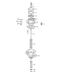Single parts for Fuel pump (Model: 1600, 1600 S, 1600 S90, 1600 C/SC) 356B / 356C 1960-1965