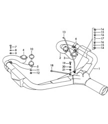 Exhaust system / Sport version (Model: CARRERA, 587/2) 356B / 356C 1960-1965