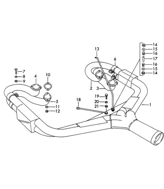 Diagram 202-007 Porsche Macan (95B) MK1 (2014-2018) Fuel System, Exhaust System