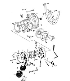 Transmissiedeksel / Tussenplaat 356B / 356C 1960-1965