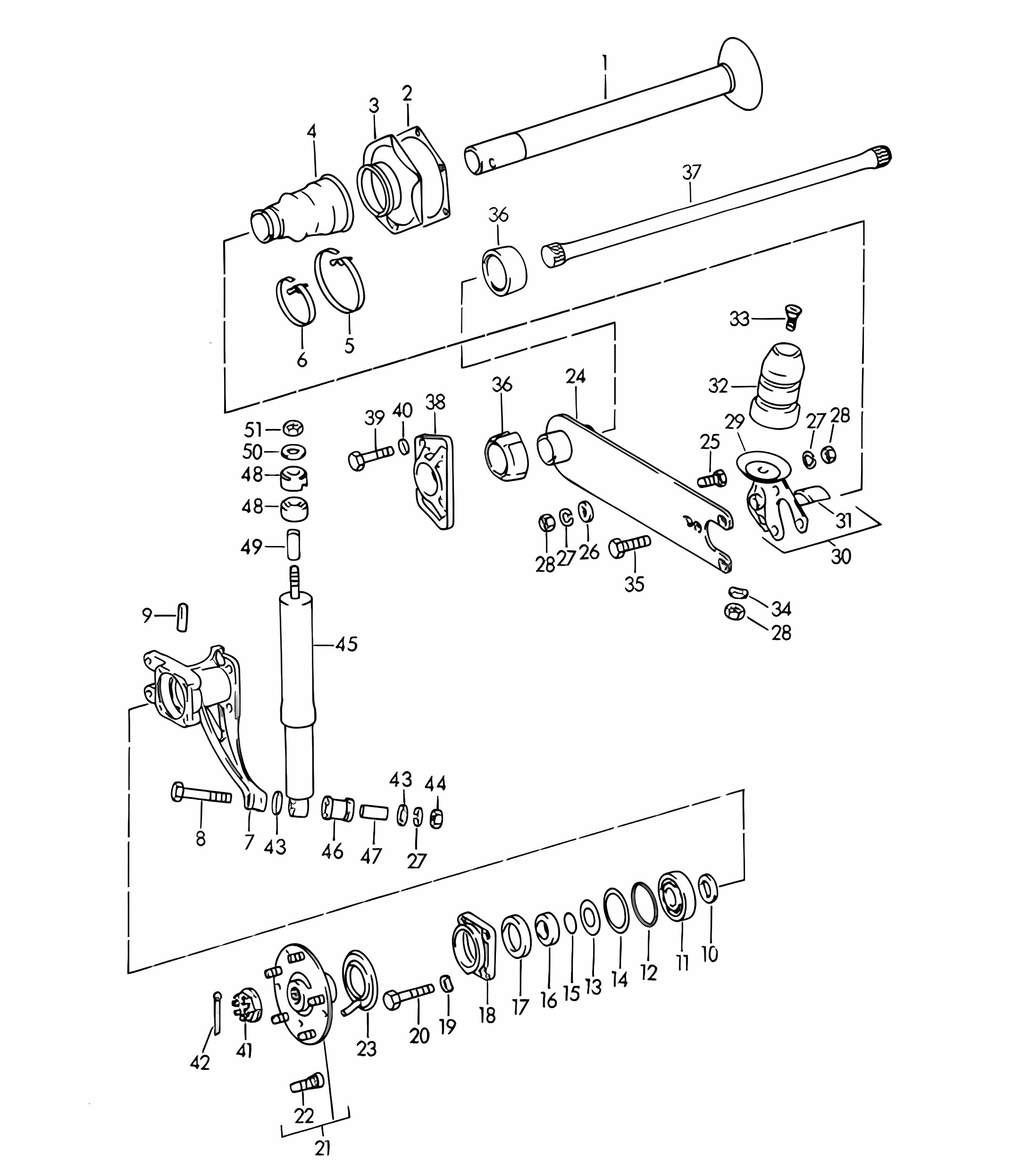Rear axle 356B / 356C 1960-1965