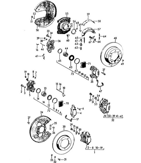 Diagram 602-010 Porsche Macan (95B) MK1 (2014-2018) Wielen, Remmen