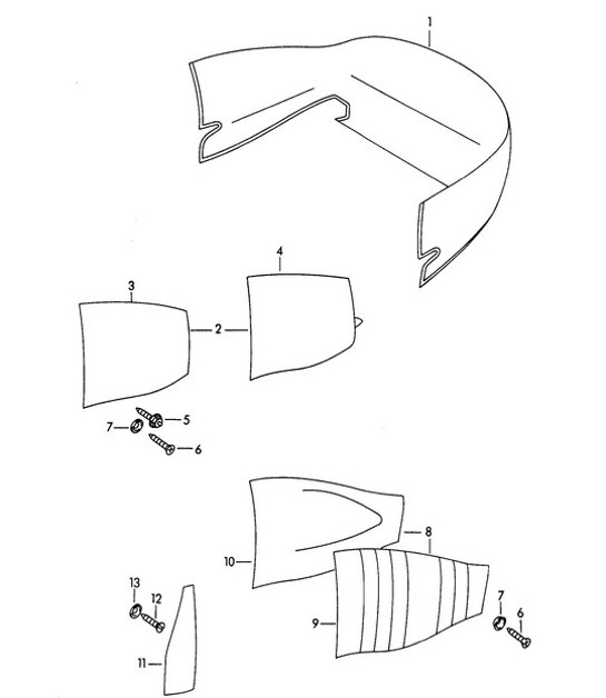 Diagram 807-010 Porsche 991.2 Cabriolet 2 3.0L (370 Bhp) 2016-19 Body
