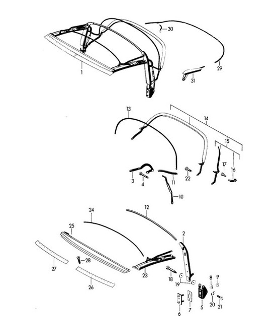 Diagram 811-015 Porsche Macan (95B) MK1 (2014-2018) Body