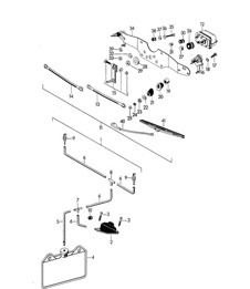 Windscreen washer system / Windscreen wiper system  (Model: ROADSTER) 356 B-T5 1960-65