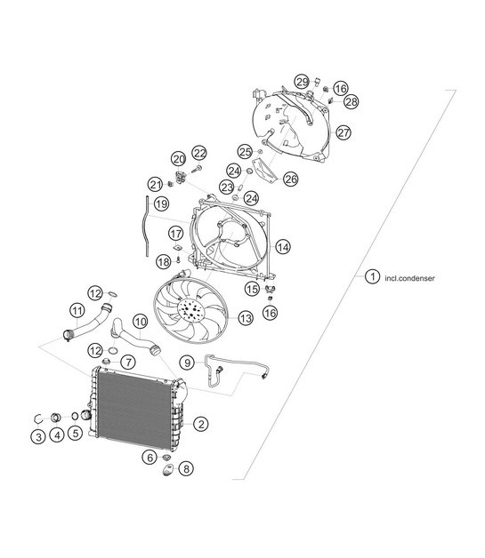 Diagram 1.1-17 Porsche 356 1950-55 Engine