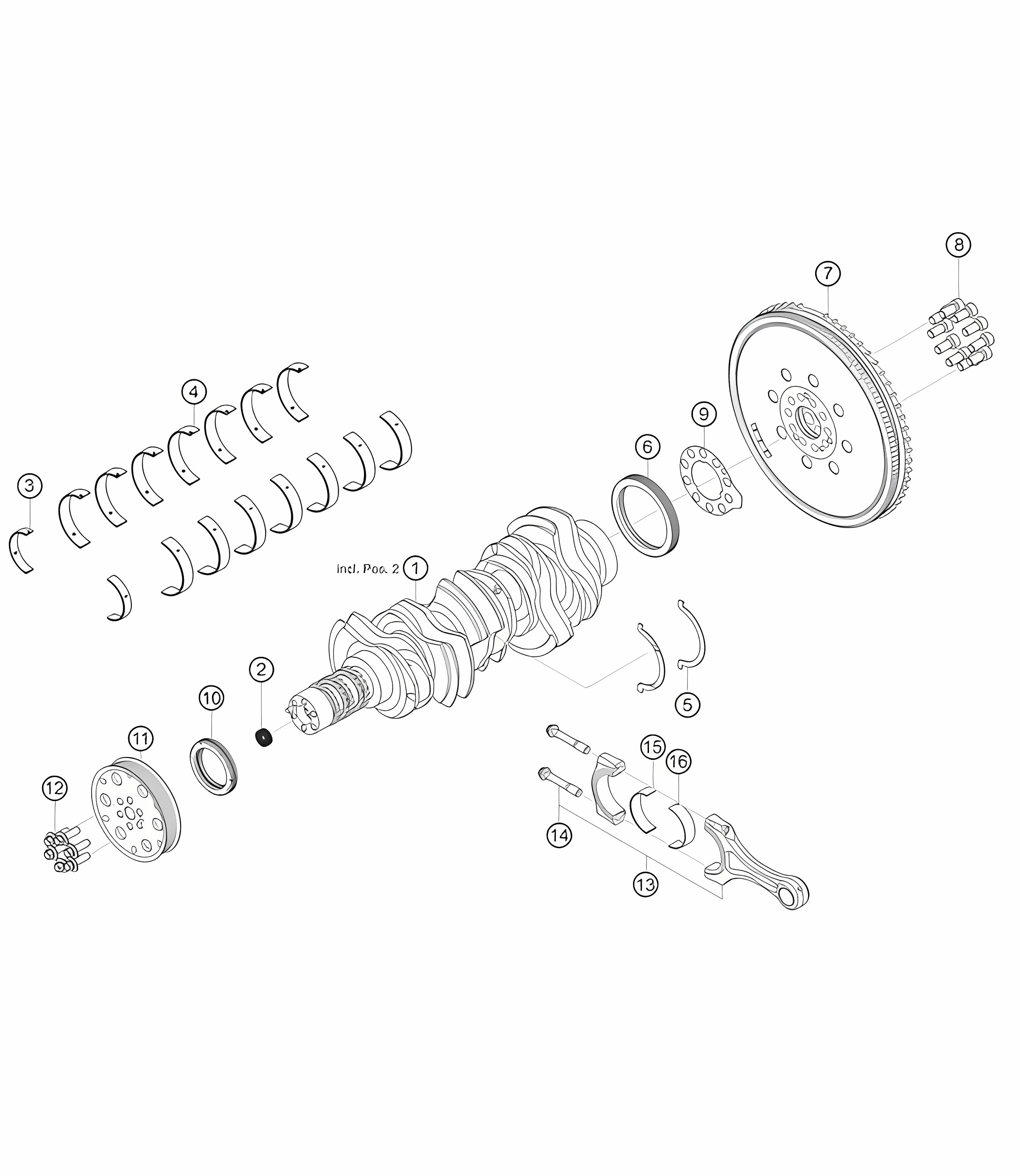 Crank shaft / Conrod 718 Cayman GT4 RS Clubsport 2020-2024