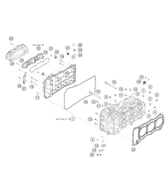 Diagram 1.1-05 Porsche 993 (911) RS 1994-97 Engine