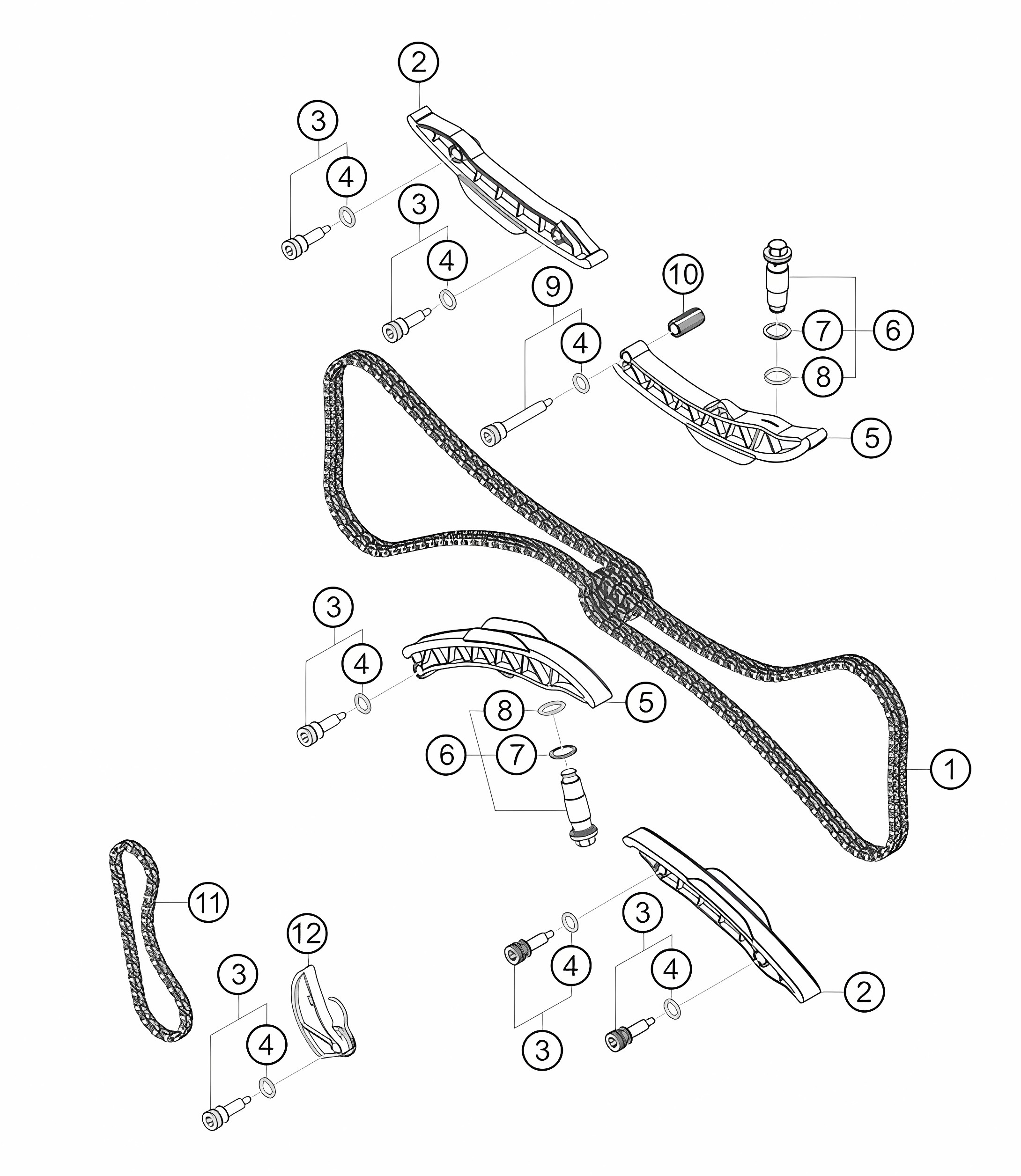 Timing chain 718 Cayman GT4 RS Clubsport 2020-2024