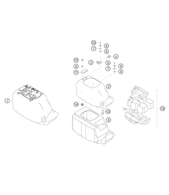 Diagram 2.2-01 Porsche 968 (1992-1995) Fuel System, Exhaust System