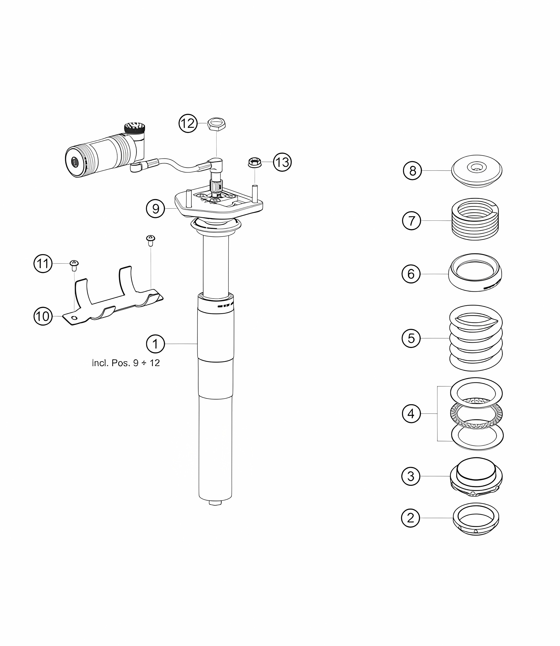 Suspension strut front 718 Cayman GT4 RS Clubsport 2020-2024
