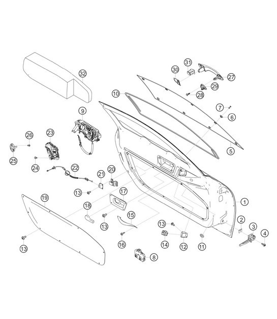 Diagram 8.8-21 Porsche 911 & 912 (1965-1989) Karosserie