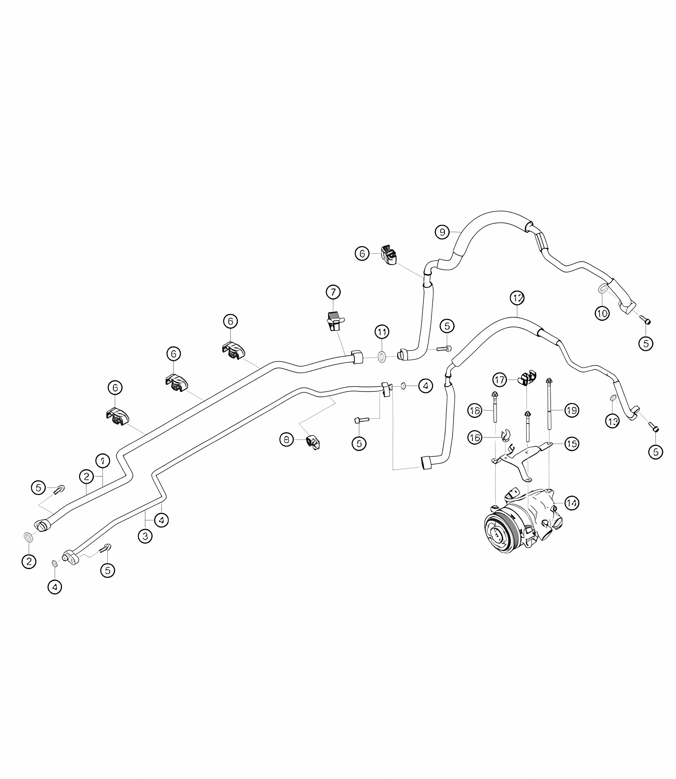 Refrigerant line and compressor 718 Cayman GT4 RS Clubsport 2020-2024