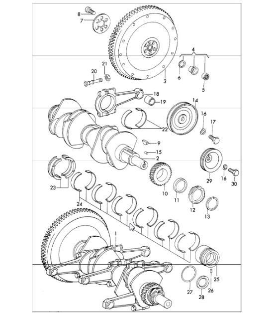 Diagram 102-00 Porsche 996 (911) (1997-2005) Engine