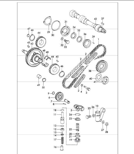 Diagram 103-20 Porsche 991.1 Carrera C4 3.4L (350 Bhp) 2012-16 Engine