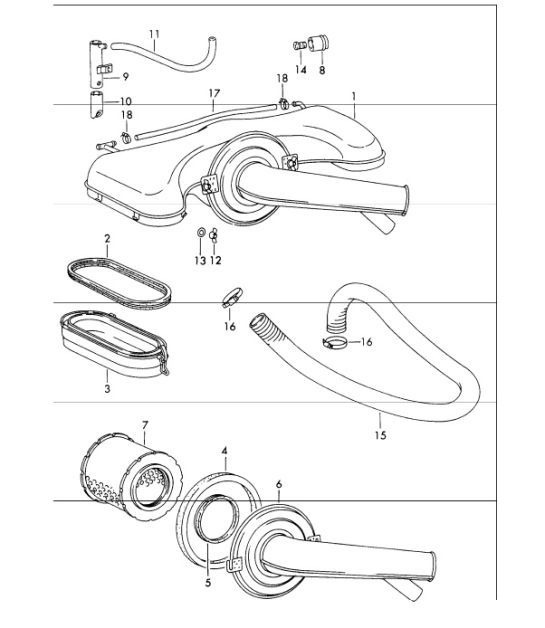 Diagram 106-00 Porsche 997 MK1 GT3 2007-09 Motor