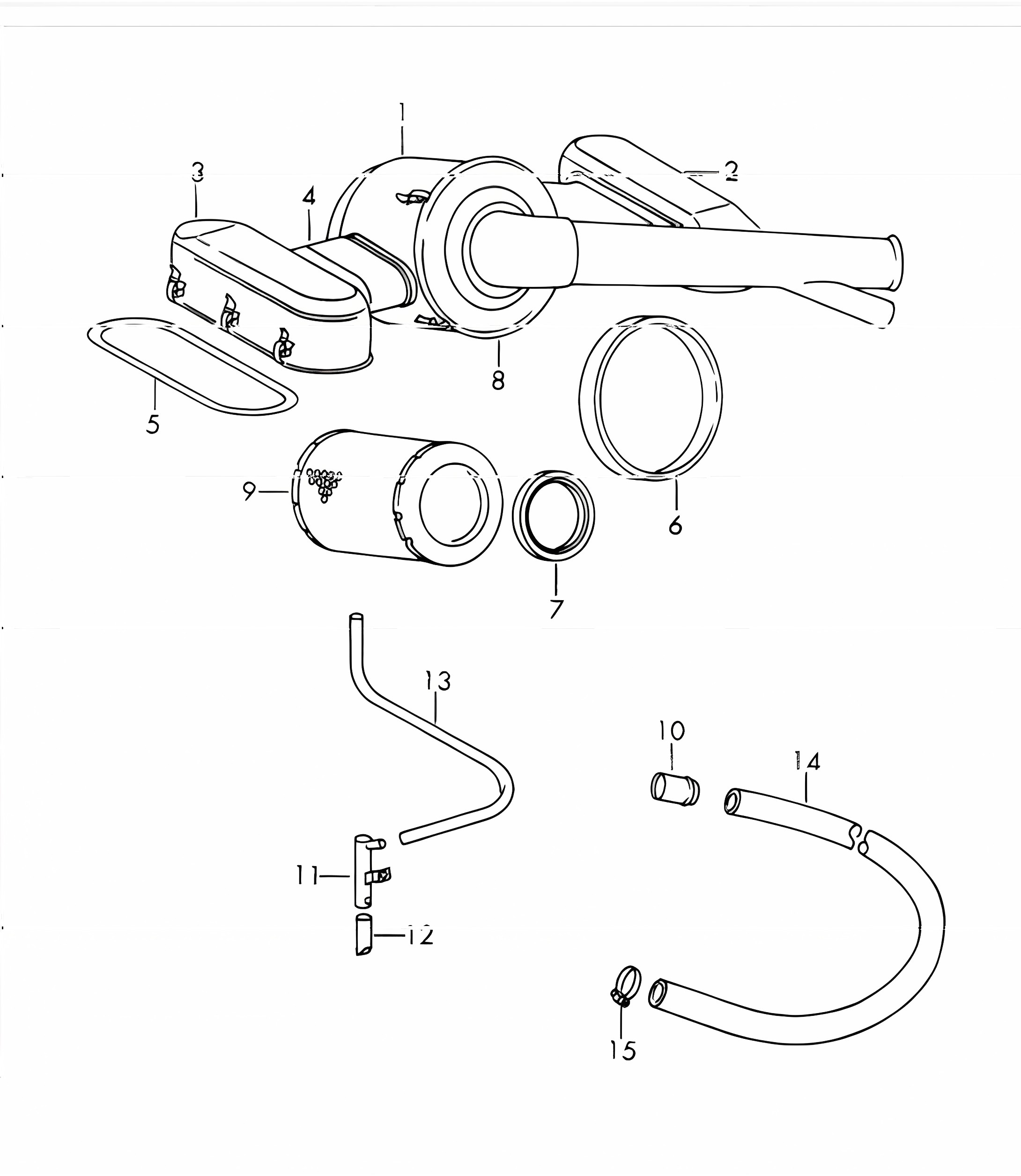 air cleaner system for - SOLEX 40 PI-1 - carburettor for 911 UPTO 1968