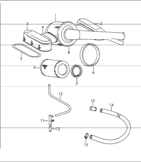 Diagram 106-05 Porsche Boxster 986/987/981 (1997-2016) Engine