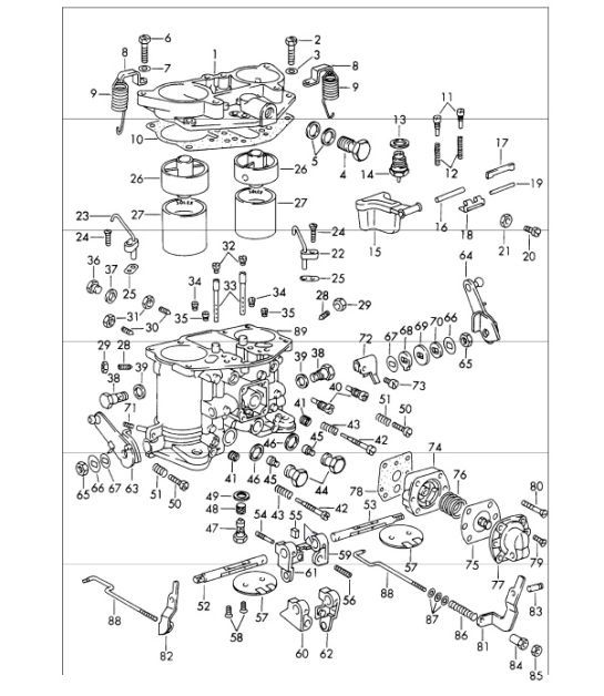 Diagram 107-15 Porsche 996 GT3 MKII 2003>> Moteur