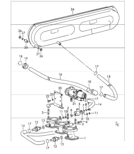 Diagram 107-30 Porsche Macan (95B) MK1 (2014-2018) Moteur