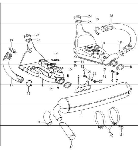 exhaust system 911 1965-69