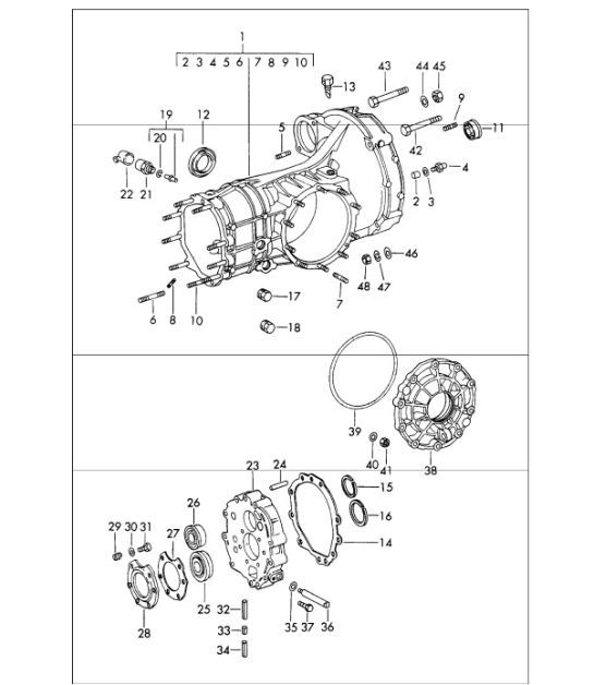 Diagram 302-10 Porsche 991 (911) MK2 2016-2019 Overdragen