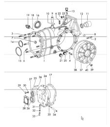 transmission case sportomatic 911 1965-69