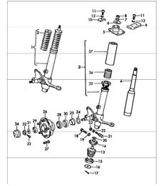 spring strut, shock absorber strut 911 1969