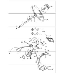 steering shaft, steering wheel, steering column switch for 911 1968