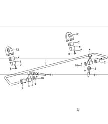 stabiliser rear axle for 912:M UPTO 1968 and  911 S 911 /TU/L/T 1965-69