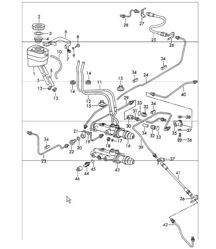 brake fluid reservoir and brake master cylinder 911 1969