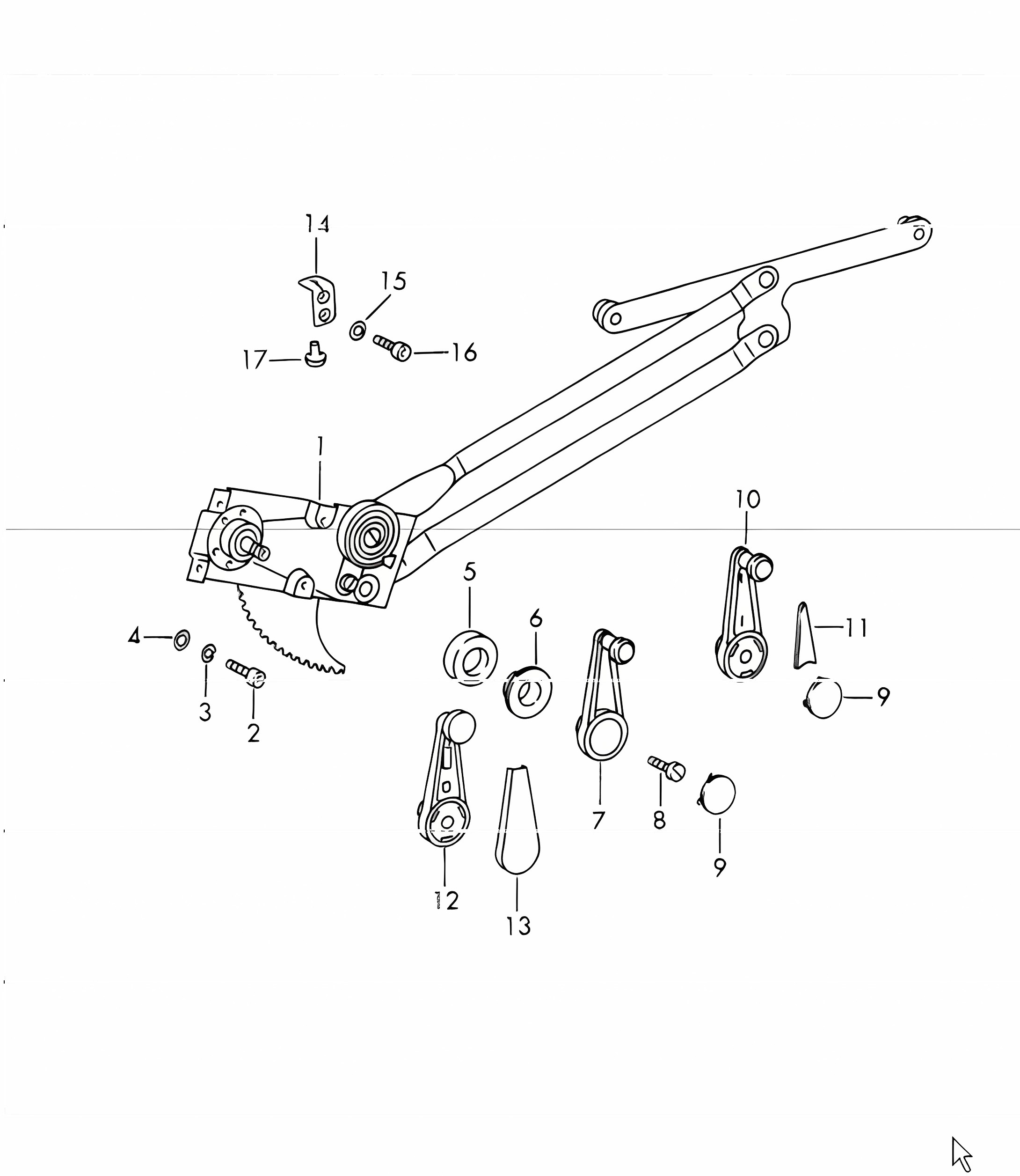 power windows mechanical (it is necessary to rework) 911 1965-69