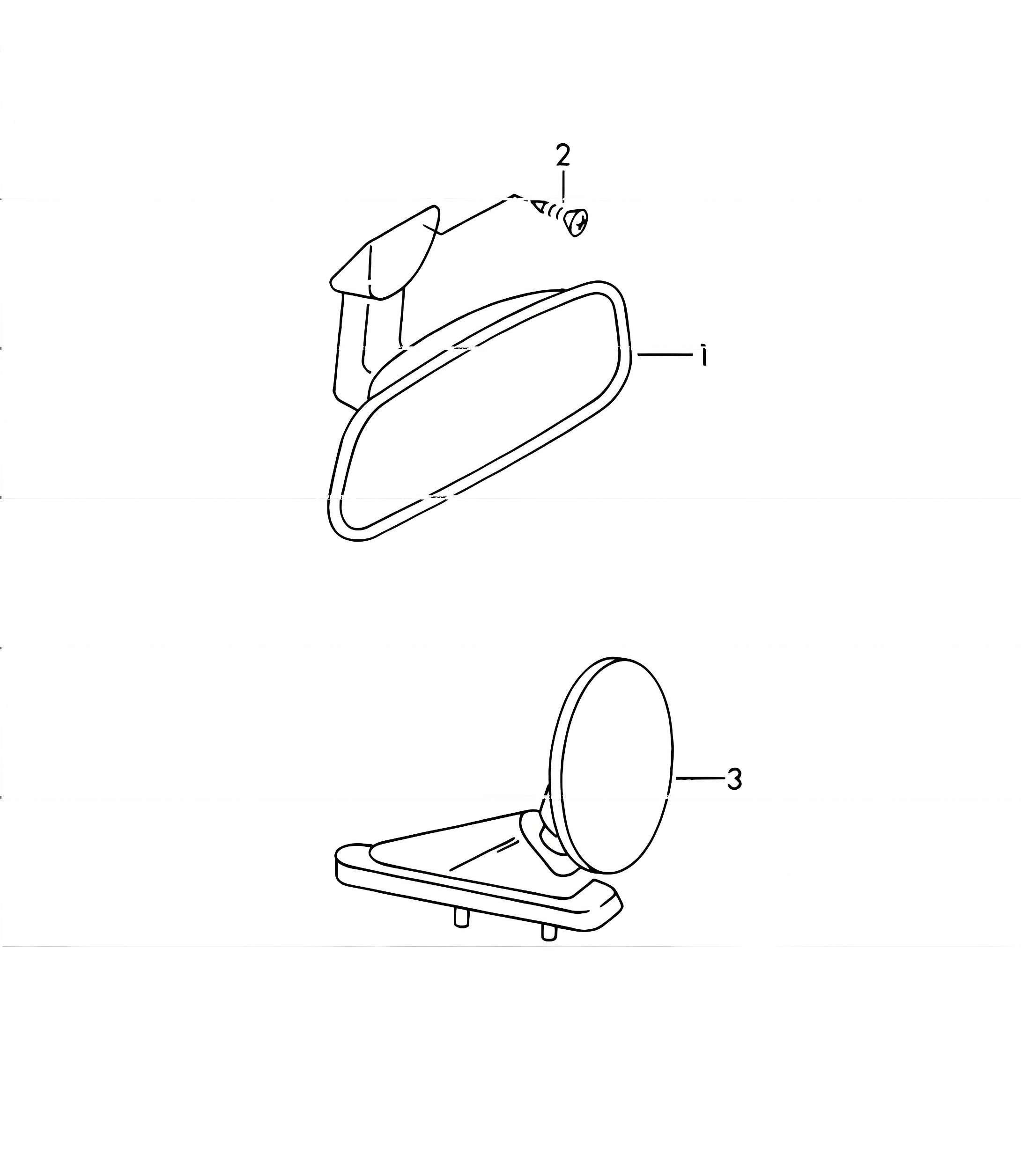 interior mirror, door mirror 911 1965-69